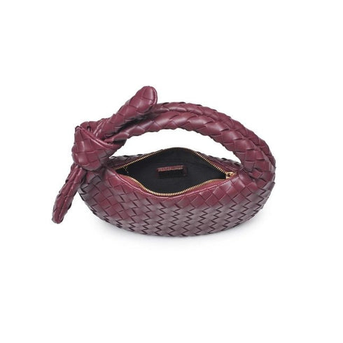 Lizbeth Woven Knot Clutch - Urban Expressions - Merlot